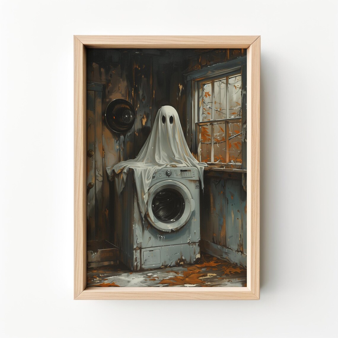 Halloween Laundry Day Whimsigoth Bathroom Art Print