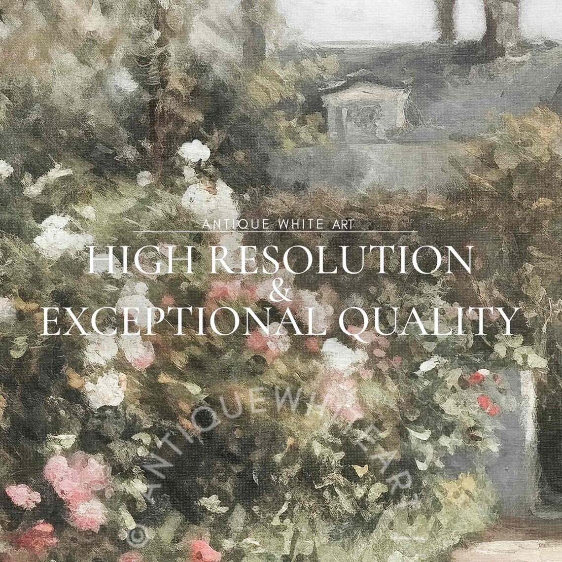 Cottage Rose Garden Farmhouse Wall Art Print - Image 3