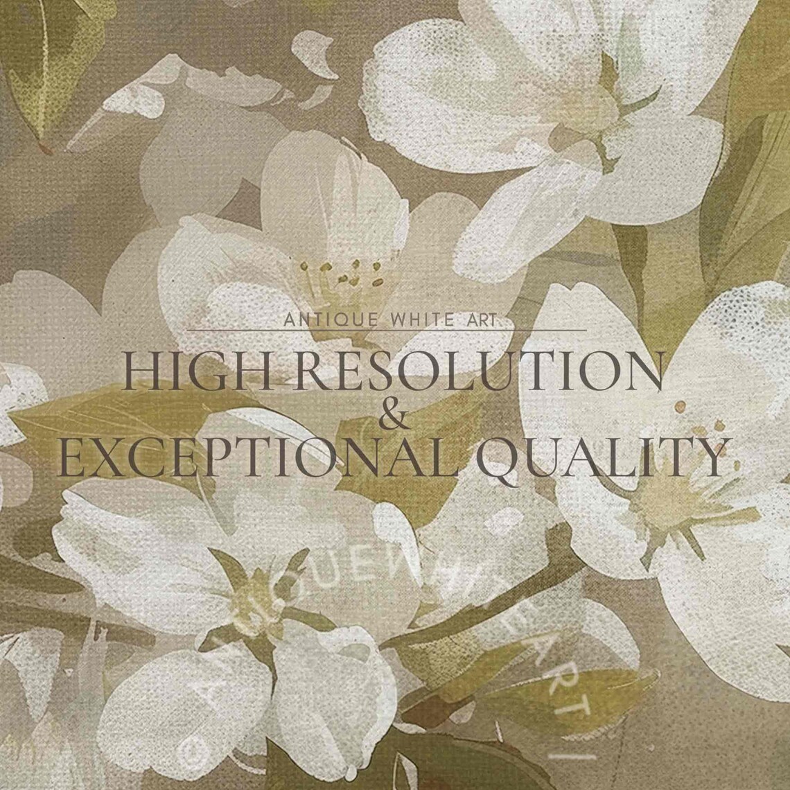 Frame Tv Art Neutral Floral Screensaver Vintage Flowers Painting Rustic Country White Flowers Tv Art Tv395 - Image 3