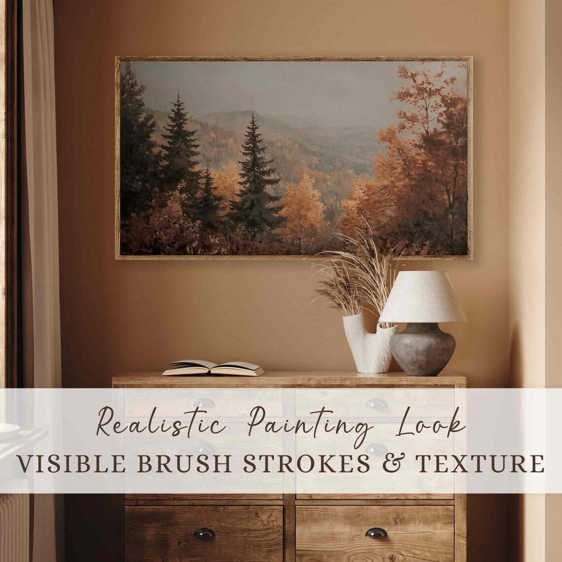 Fall Vintage Style Autumn Landscape Art Print - Image 3
