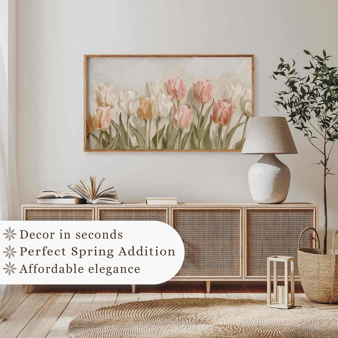 Tulip Easter Art, Spring Floral Wall Art Print - Image 4