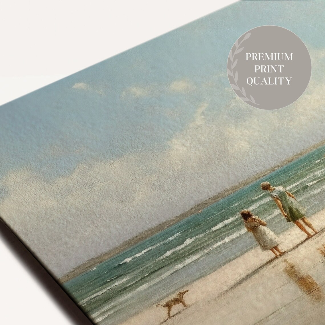 Soft Coastal Landscape Neutral Beach Art Print - Image 4