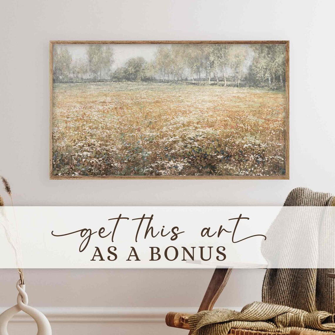 Vintage Farmhouse TV Art Bundle, Neutral Landscapes - Image 3