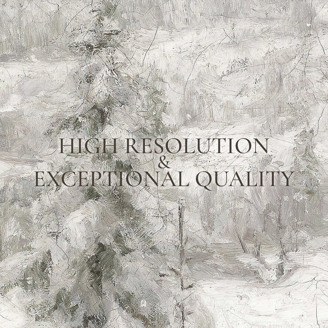 Vintage Christmas Print, Snowy Winter Landscape - Image 4