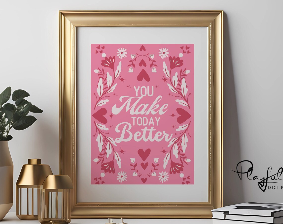 Boho Folklore Valentine Wall Art Art Print