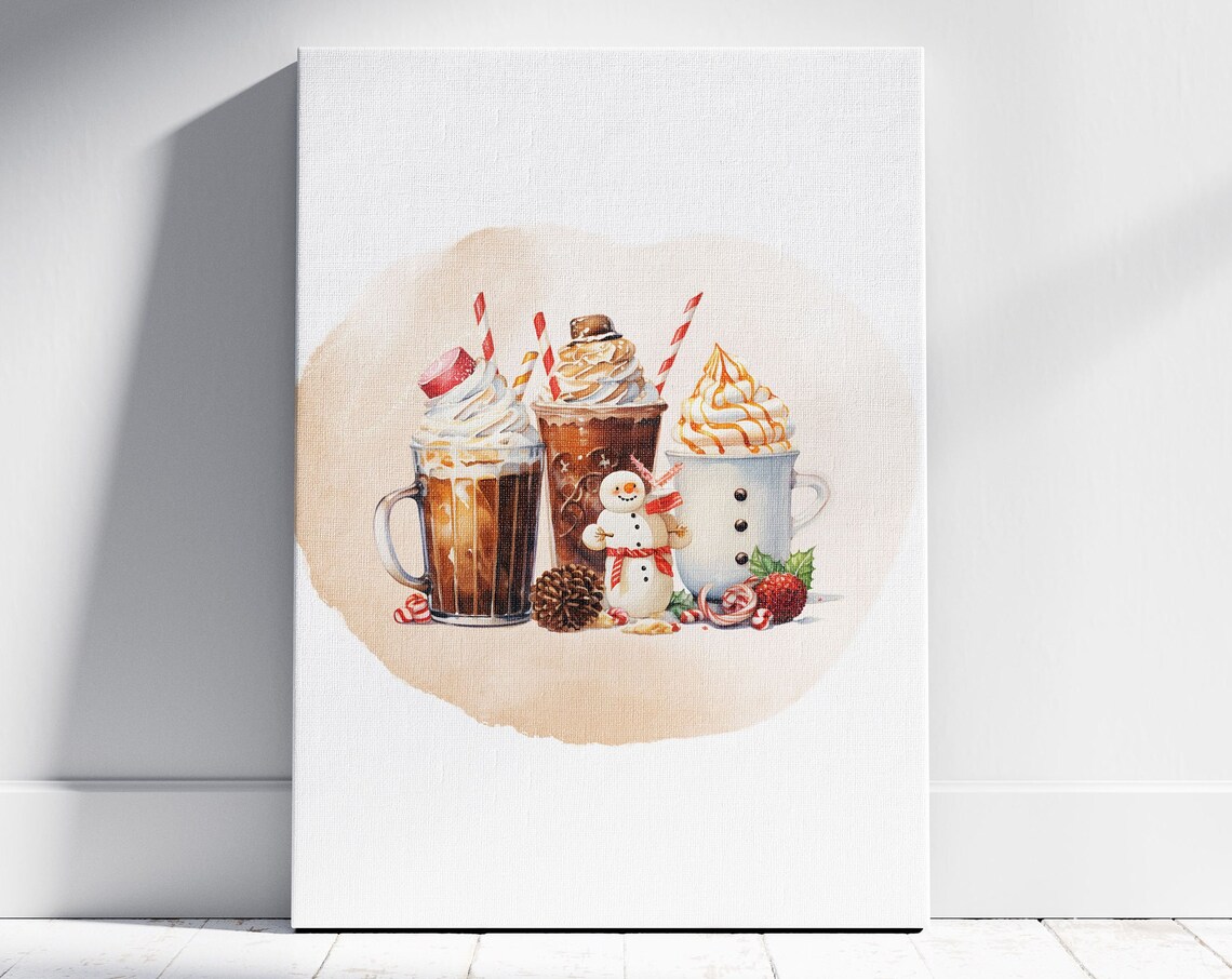 Whimsical Hot Chocolate Holiday Decor, Xmas Gift