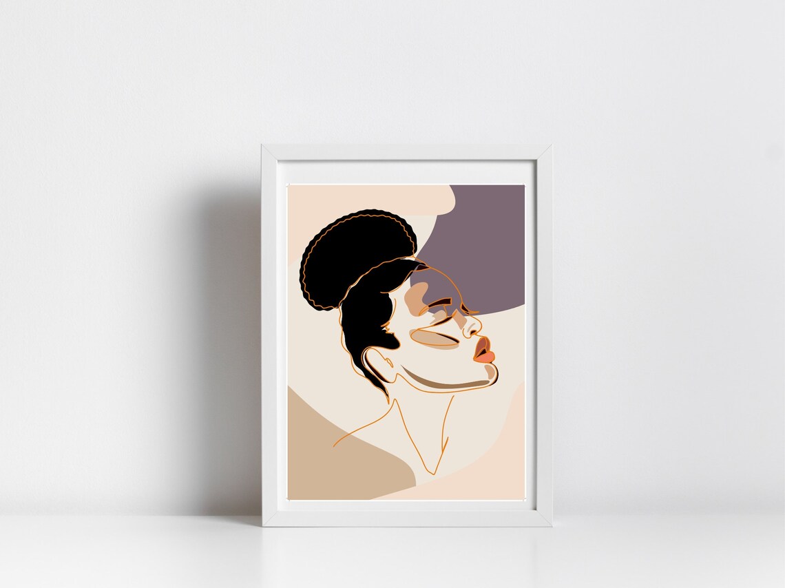 Puff African Wall Art Black Wall Art Art Instant Boho Wall Decor Melanin Art - Image 4