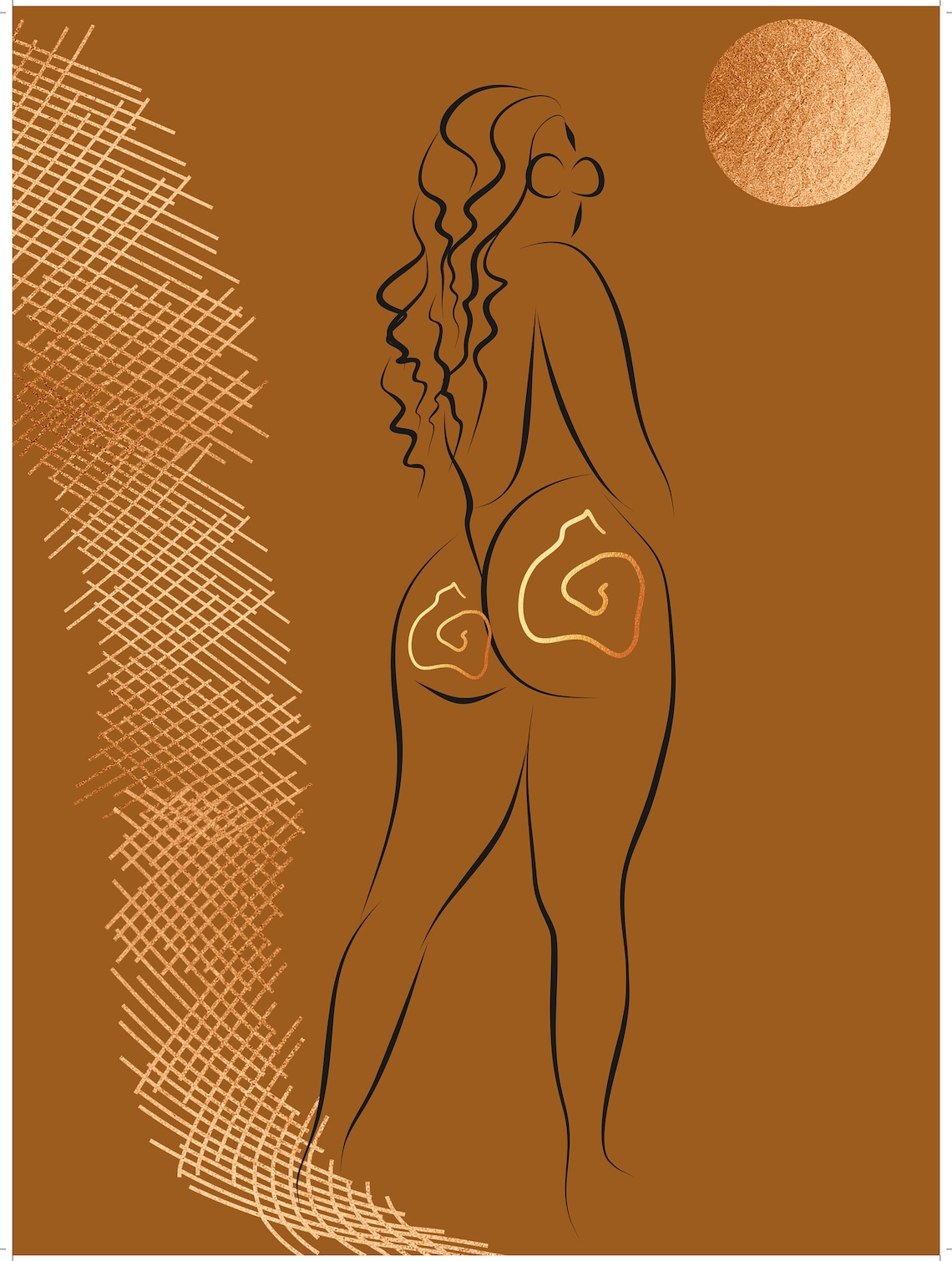 Boho Line Art Art Print, Abstract Modern Decor - Image 2