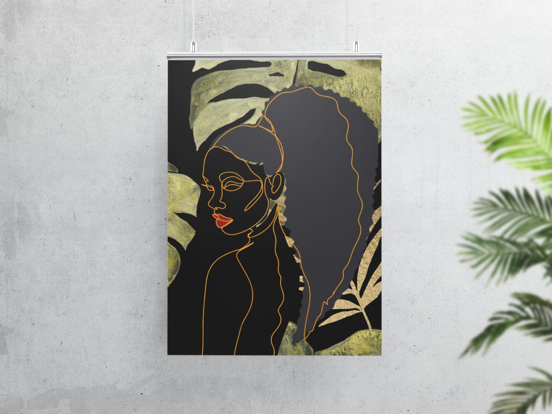Black Girl Magic Boho Plant Art Print - Image 4
