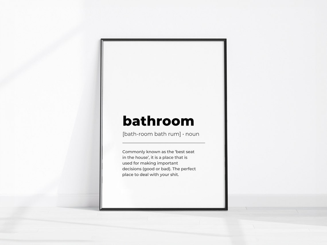 Bathroom Dictionary Definition Funny Best Seat Quote Wall Poster