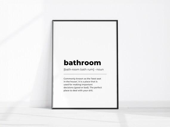 Bathroom Dictionary Definition Funny Best Seat Quote Wall Poster