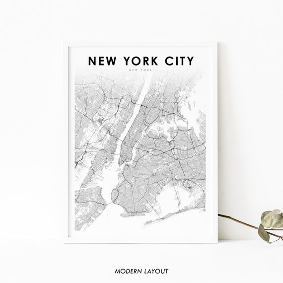 New York Area Map Art Print, Nursery Room Decor