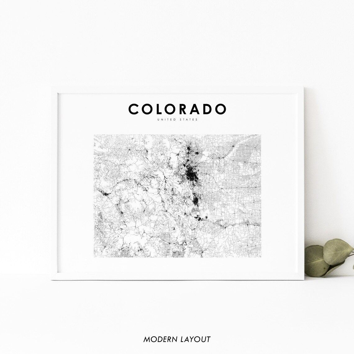 Colorado Map Print, Nursery Room Wall Art