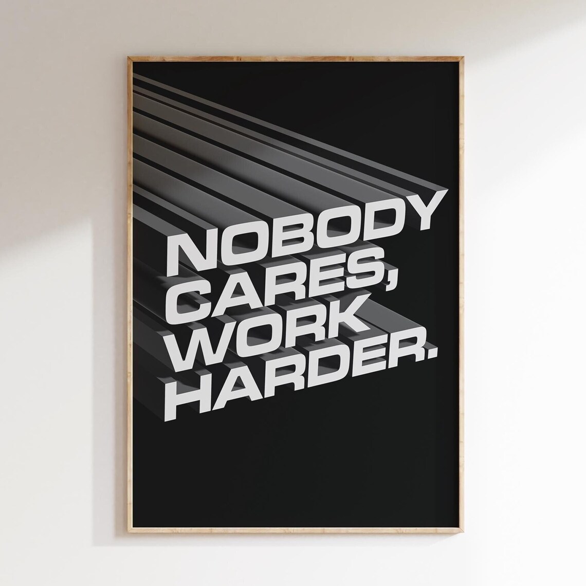 Jocko Willink Nobody Cares Work Harder Poster