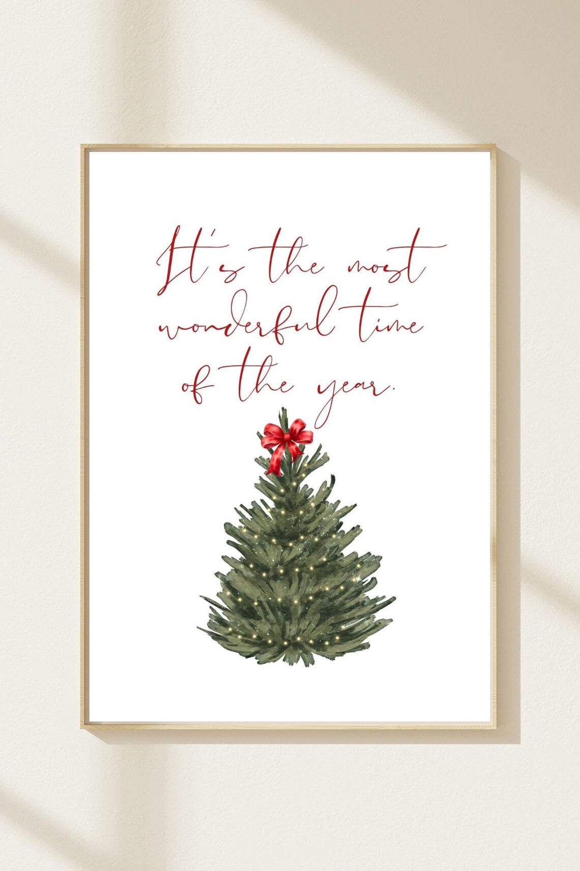 Its The Most Wonderful Time Of The Year Christmas Tree Poster