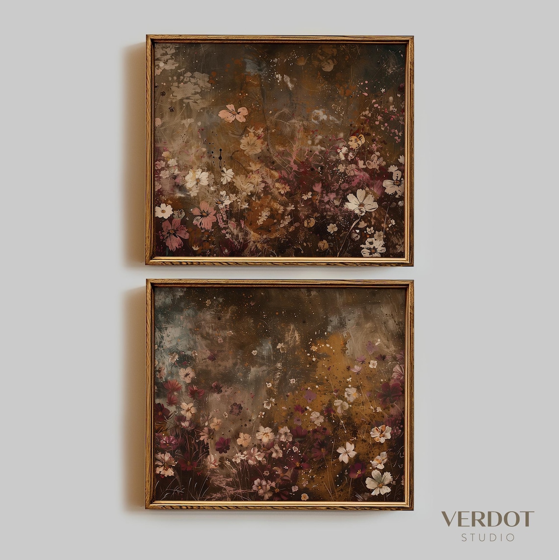 Moody Vintage Wildflowers Botanical Art Print - Image 3