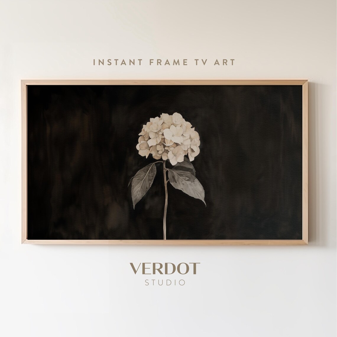 Hydrangea Flower Painting Vintage Floral Art Print