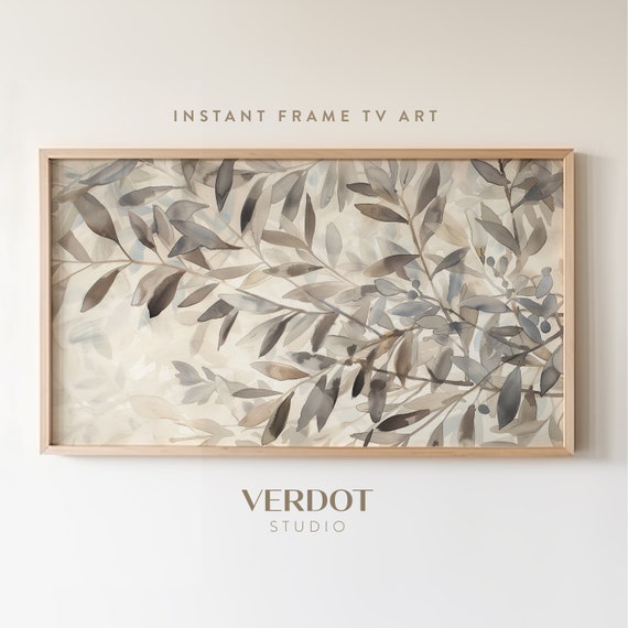 Olive Branch Botanical Summer Art Print, Neutral Decor