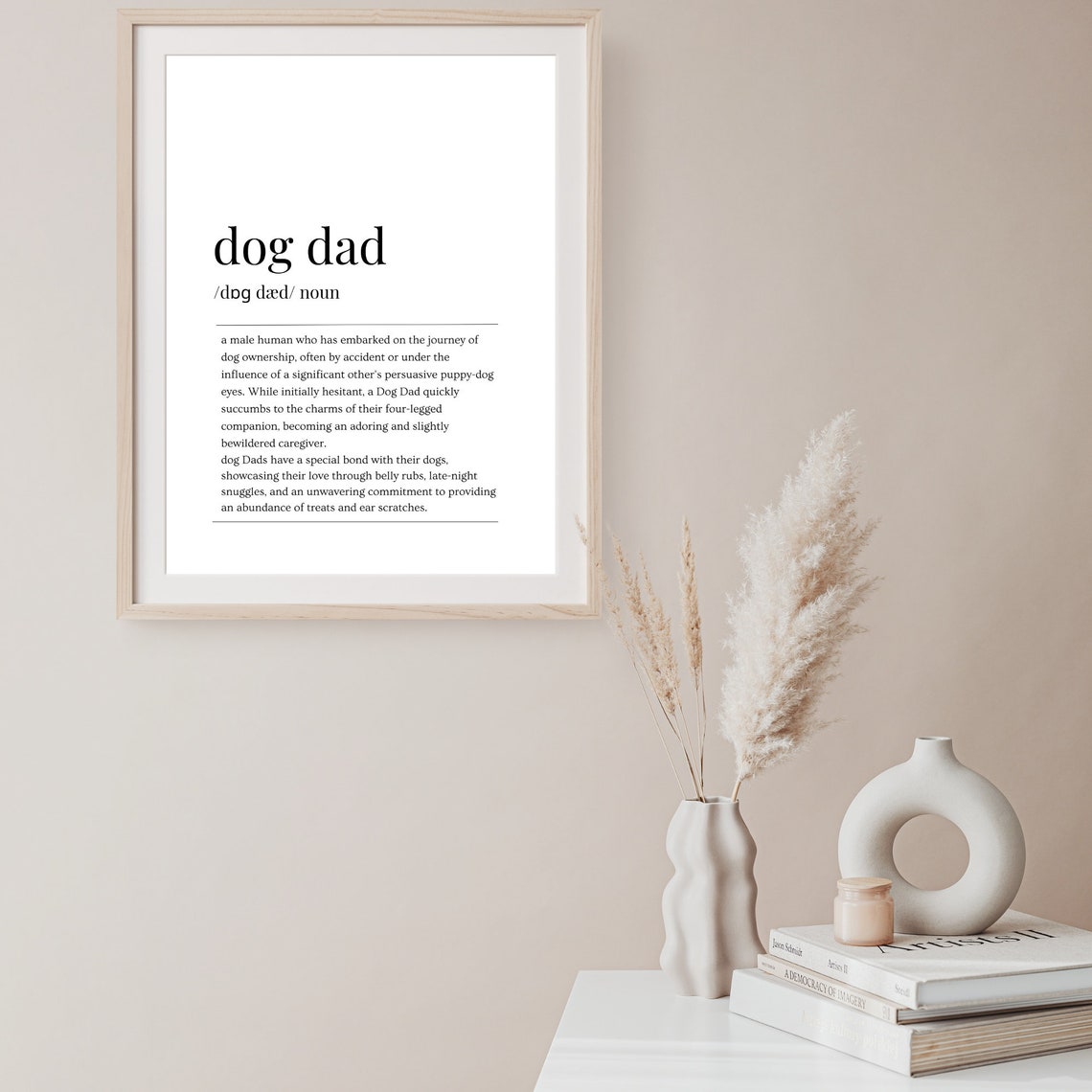 Dog Dad Definition Funny Fathers Gift For Dog Dads Art Poster - Image 7