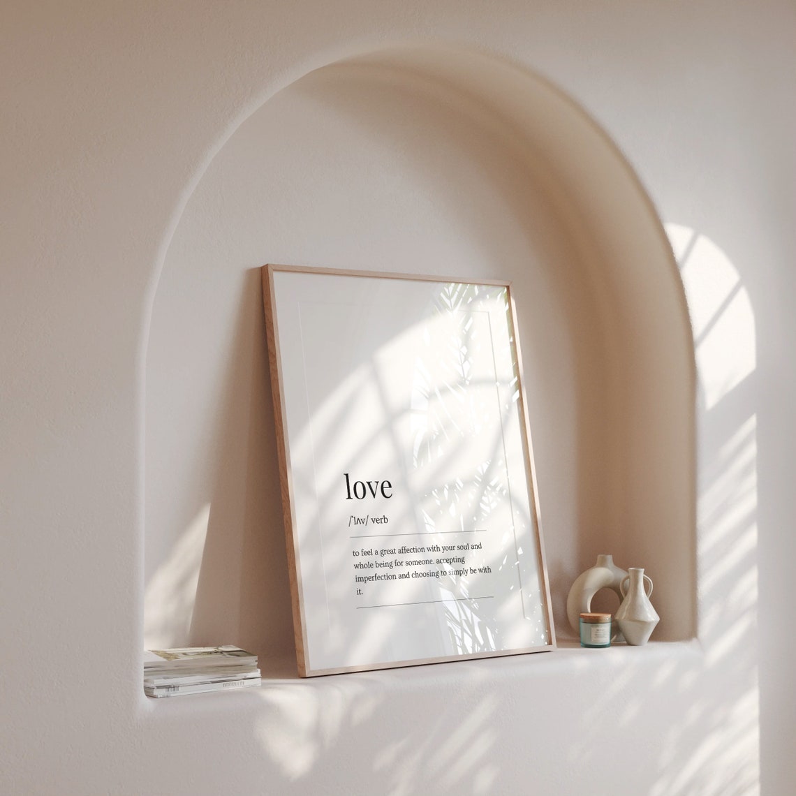 Love Dictionary Definition White Minimalist Typography Poster - Image 6