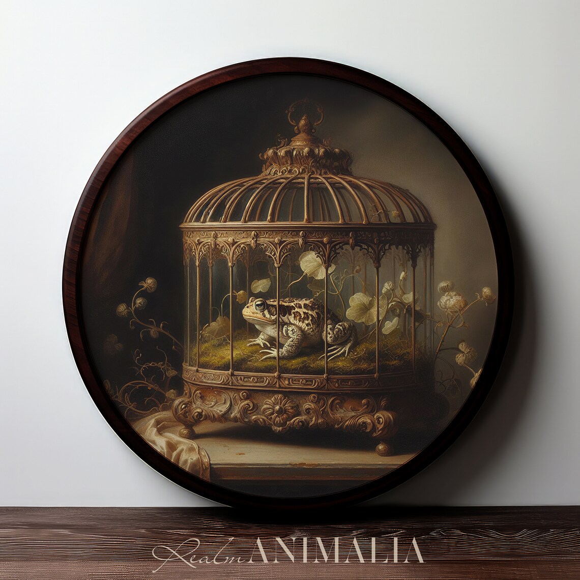 Toad Terrarium Victorian Still Life, Vintage Art Print - Image 3