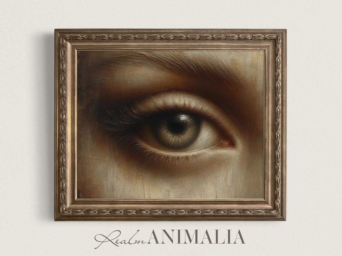 Lovers Eye Vintage Moody Human Anatomy Art Print