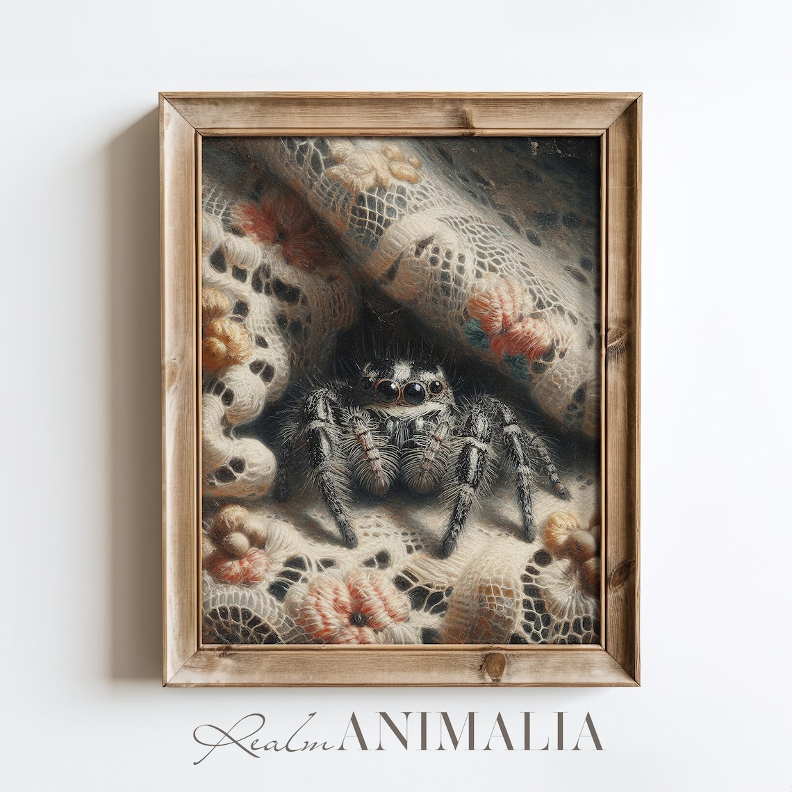 Vintage Jumping Spider Portrait Art Print - Image 2
