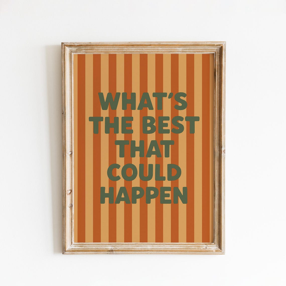 Whats The Best That Could Happen Poster Retro Motivational Wall Art