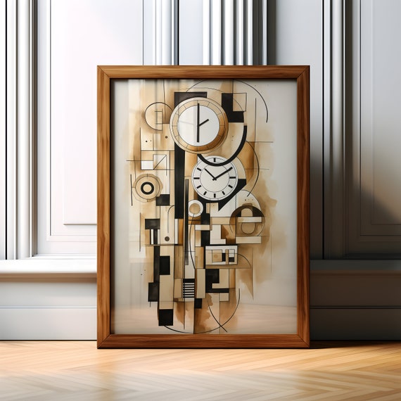 Clock Minimalist Wall Art Print Clock Boho Style Poster Print Modern Clock Minimalist Wall Decor Clock Boho Artwork