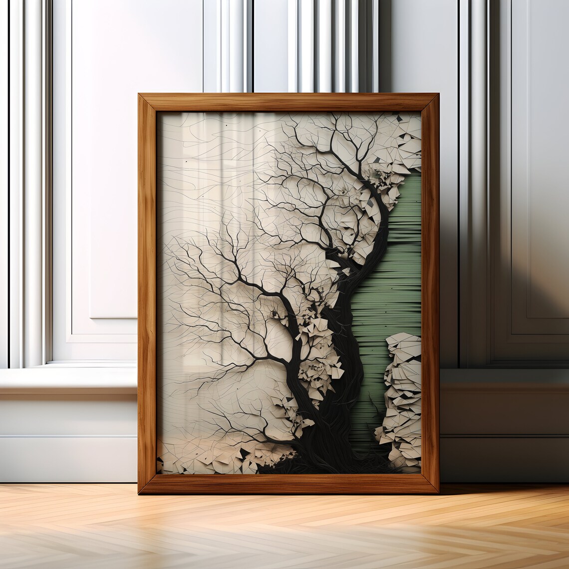 Tree Minimalist Art Print, Boho Bedroom Decor