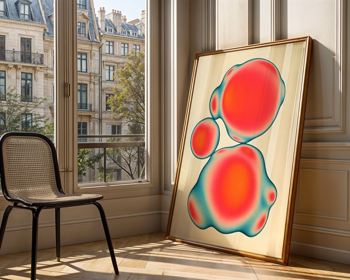 Abstract Aura Gradient, Modern Minimalist Art Print
