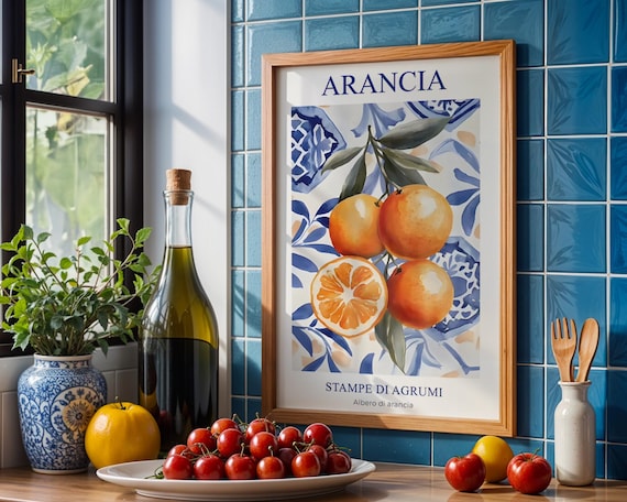 Arancia Italian Orange Citrus Print Mediterranean Kitchen Art