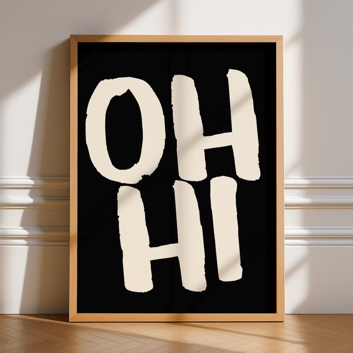 Oh Hi Bold Funky Kitchen Typography Poster