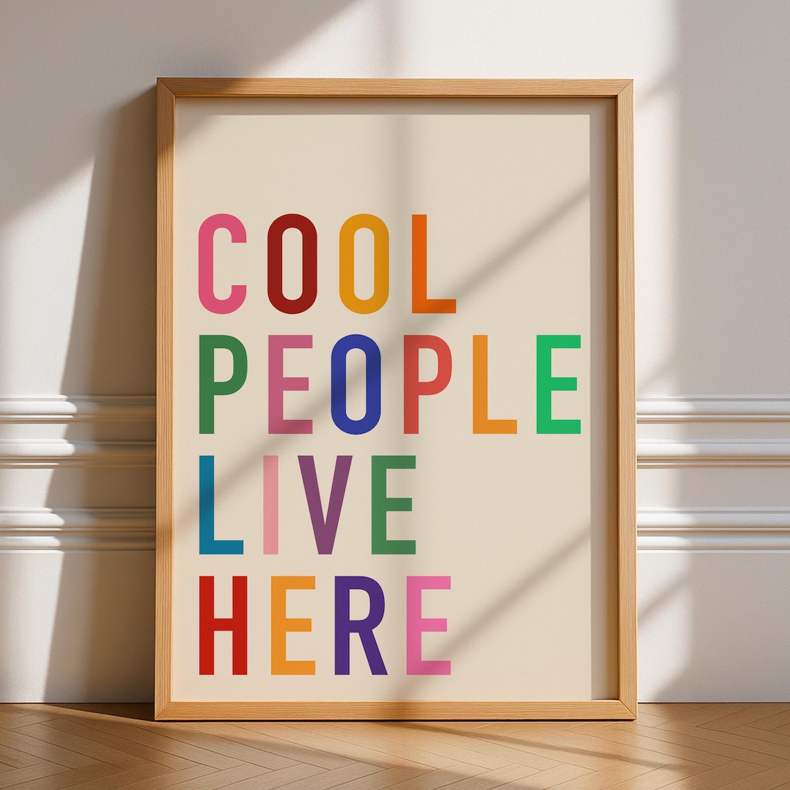 Cool People Live Here Funky Kitchen Poster