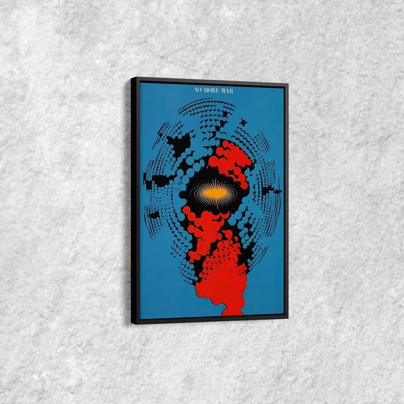 No More War Poster Canvas Anti Abstract Art Modern Graphic Wall Decor