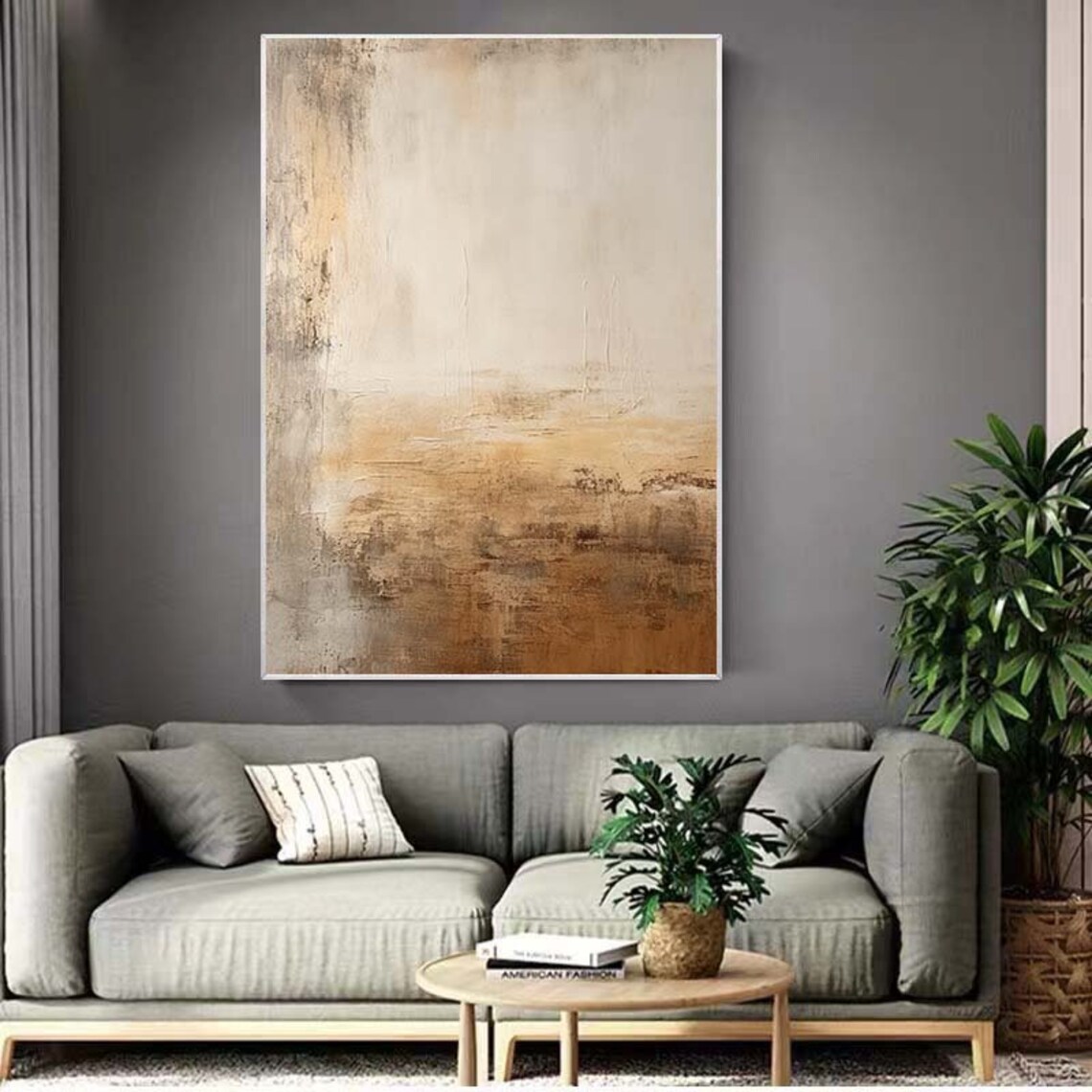 Warm Beige Wabi Sabi Minimalist Textured Neutral Calm Poster - Image 3