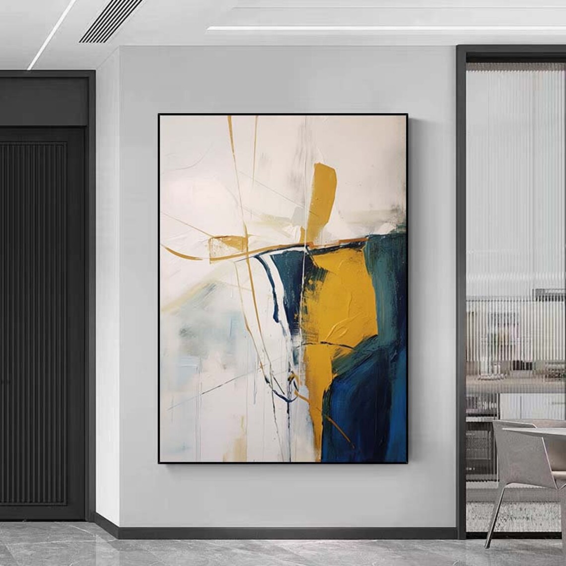 Yellow Painting Green Painting Original Abstract Painting Large Wall Painting Large Abstract Painting Living Room Decor Home Decor - Image 6
