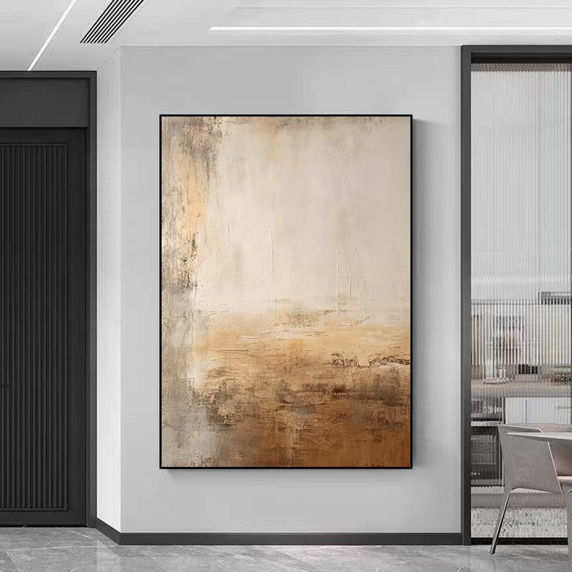 Warm Beige Wabi Sabi Minimalist Textured Neutral Calm Poster - Image 6