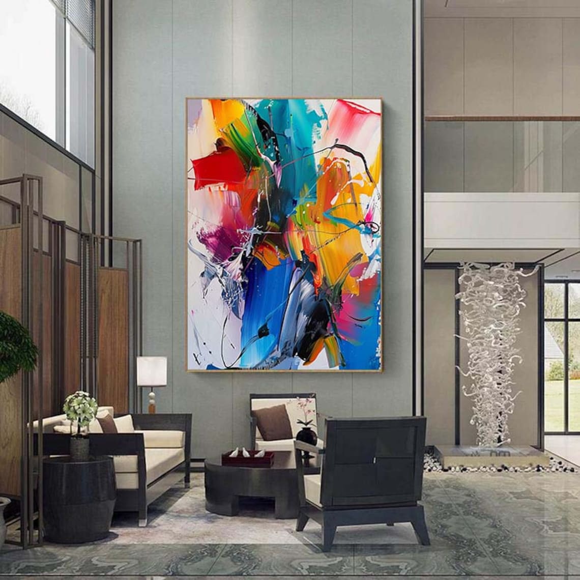 Abstract Colorful Acrylic Art for Living Room - Image 5