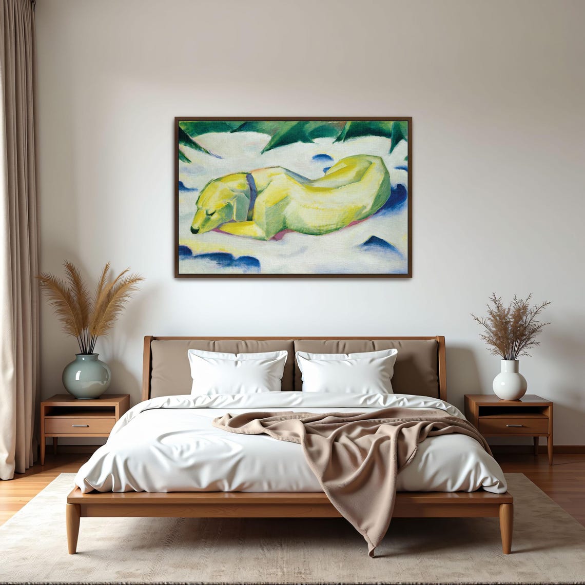 Franz Marc Yellow Dog Sleeping In The Snow Expressionist Poster - Image 5