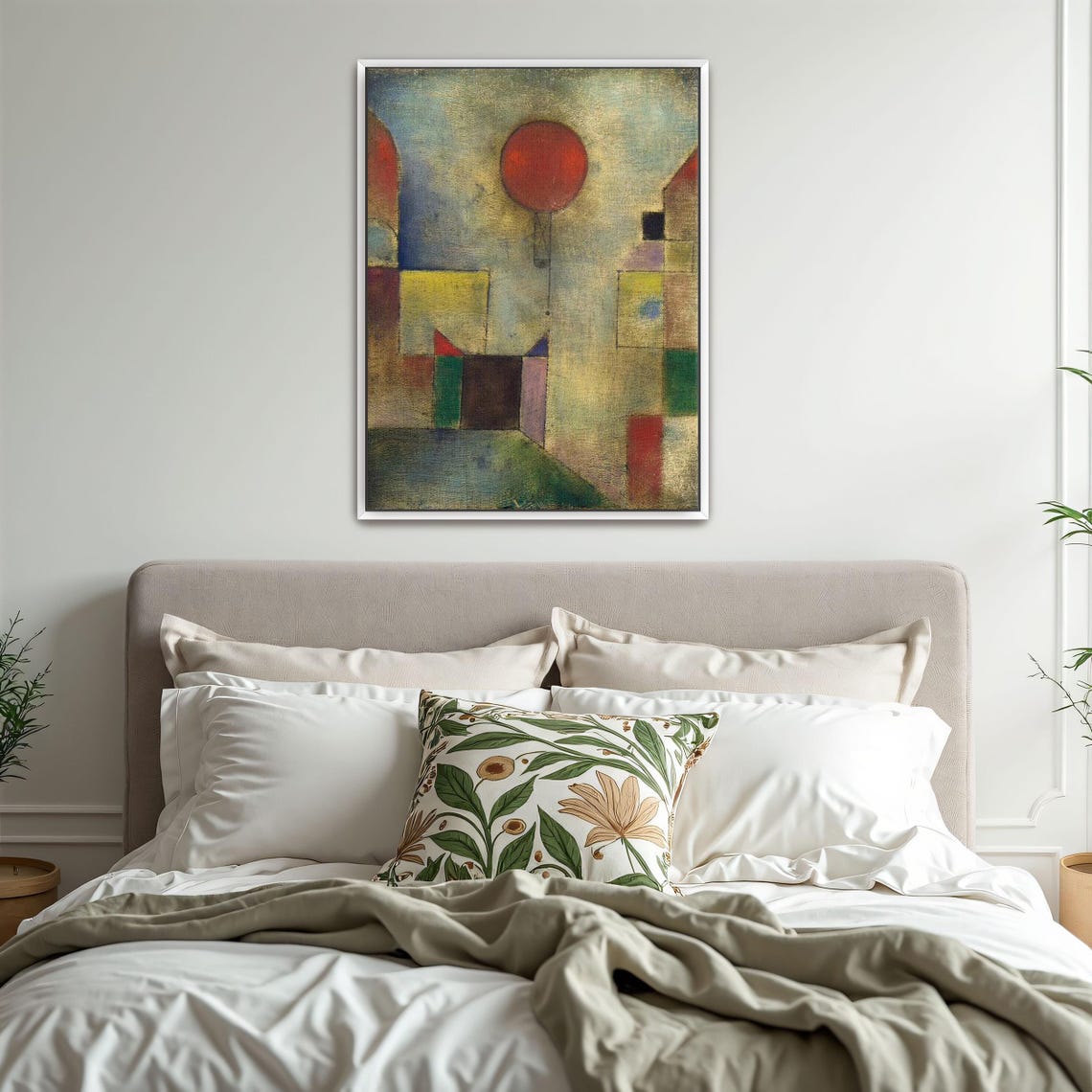 Paul Klee Red Balloon Floating Above Geometric Shapes Poster - Image 3
