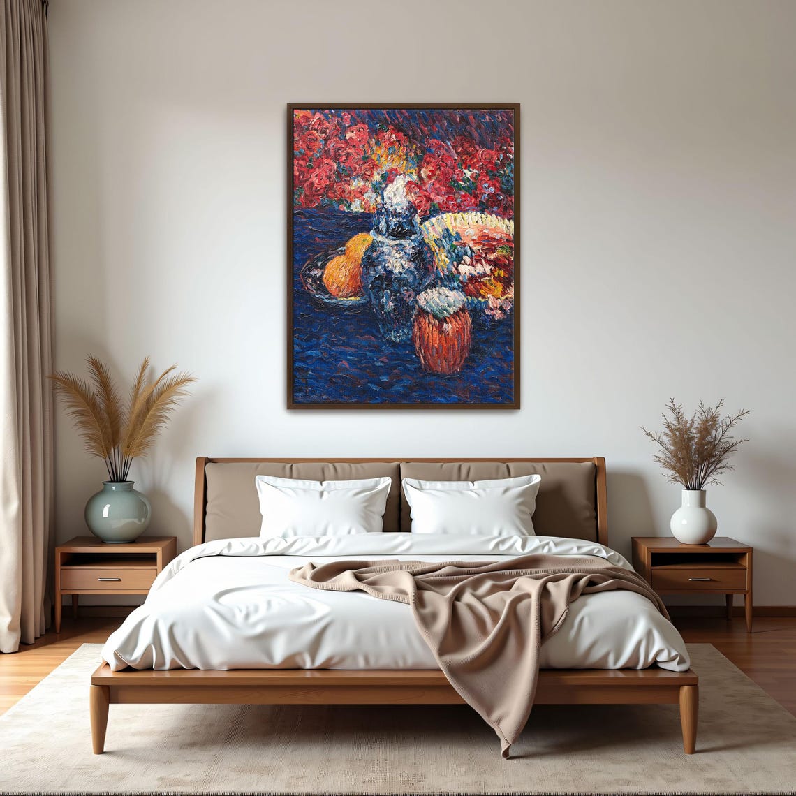 Still Life with Flowers and Fruit Impressionist Painting Poster - Image 5