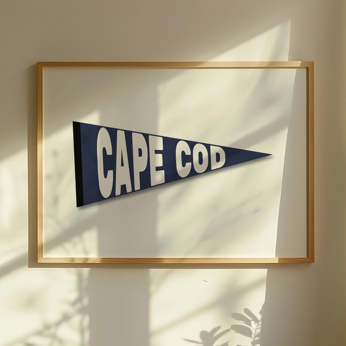 Vintage Cape Cod Pennant Print, Massachusetts Travel Poster