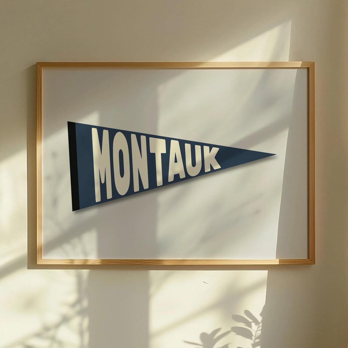 Montauk Vintage Pennant Flag Travel Poster