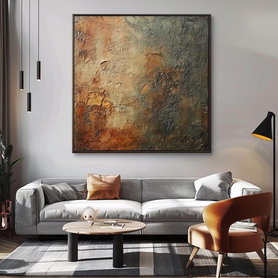 Earthy Abstract Wall Art Bar Wall Art Print Extra Large Wall Decor Black Framed Wall Art Decor Housewarming Gift For Grandma