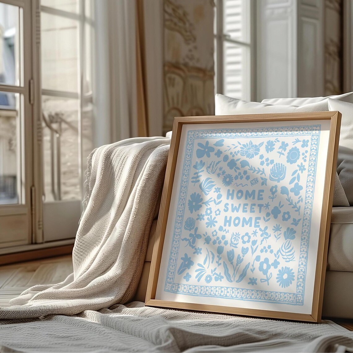 Home Sweet Home Minimalist Art Print, Trendy Decor