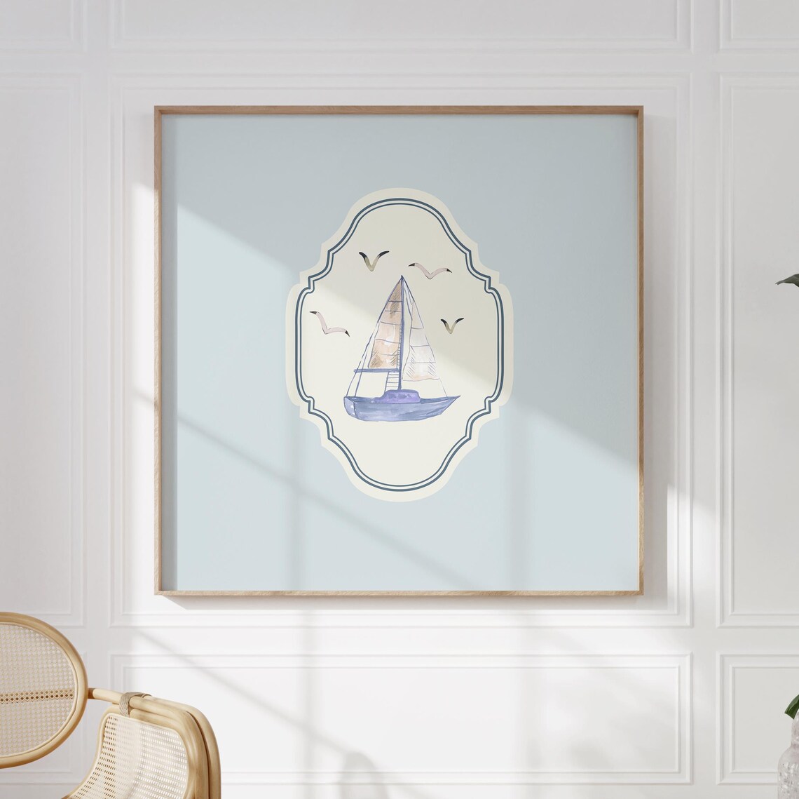Minimalist Sail Boat Art Print, Coastal Decor - Image 5