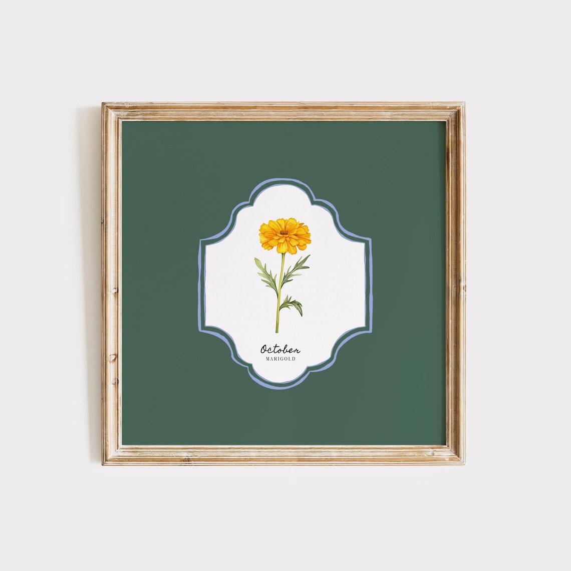 October Birth Month Flower Personalized Gift Art Print - Image 5