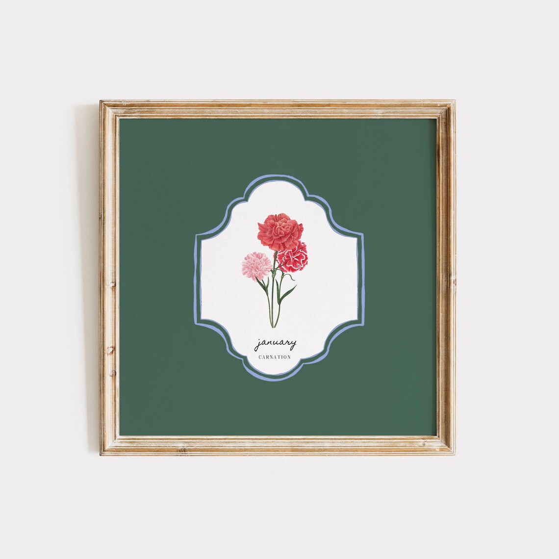 January Carnation - Personalized Floral Print - Image 3