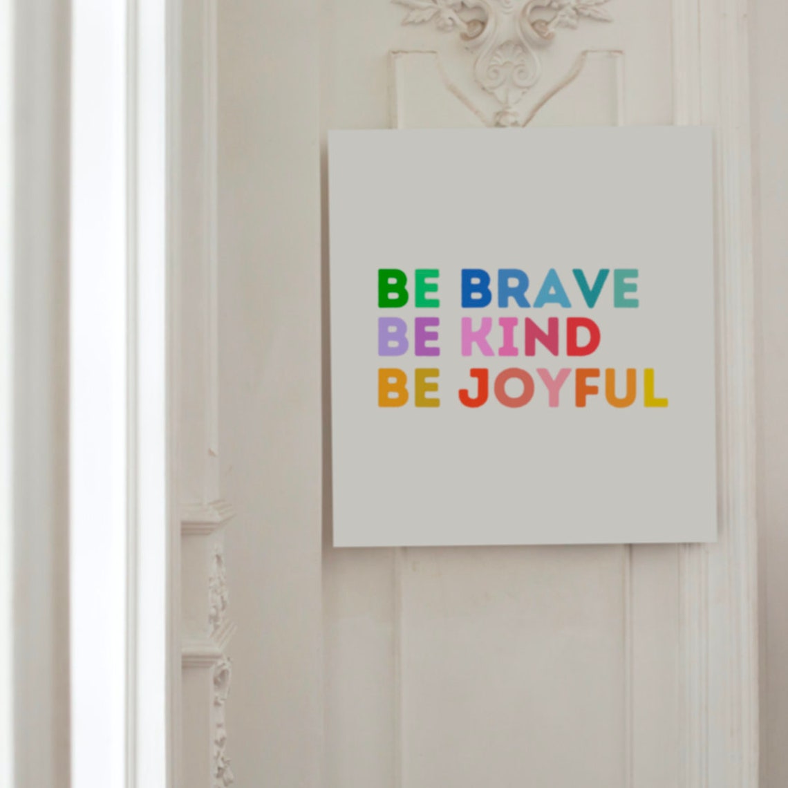 Be Brave Be Kind Be Joyful Print Instant Wall Art Trendy Decor Colorful Living Room Art Nursery - Image 2